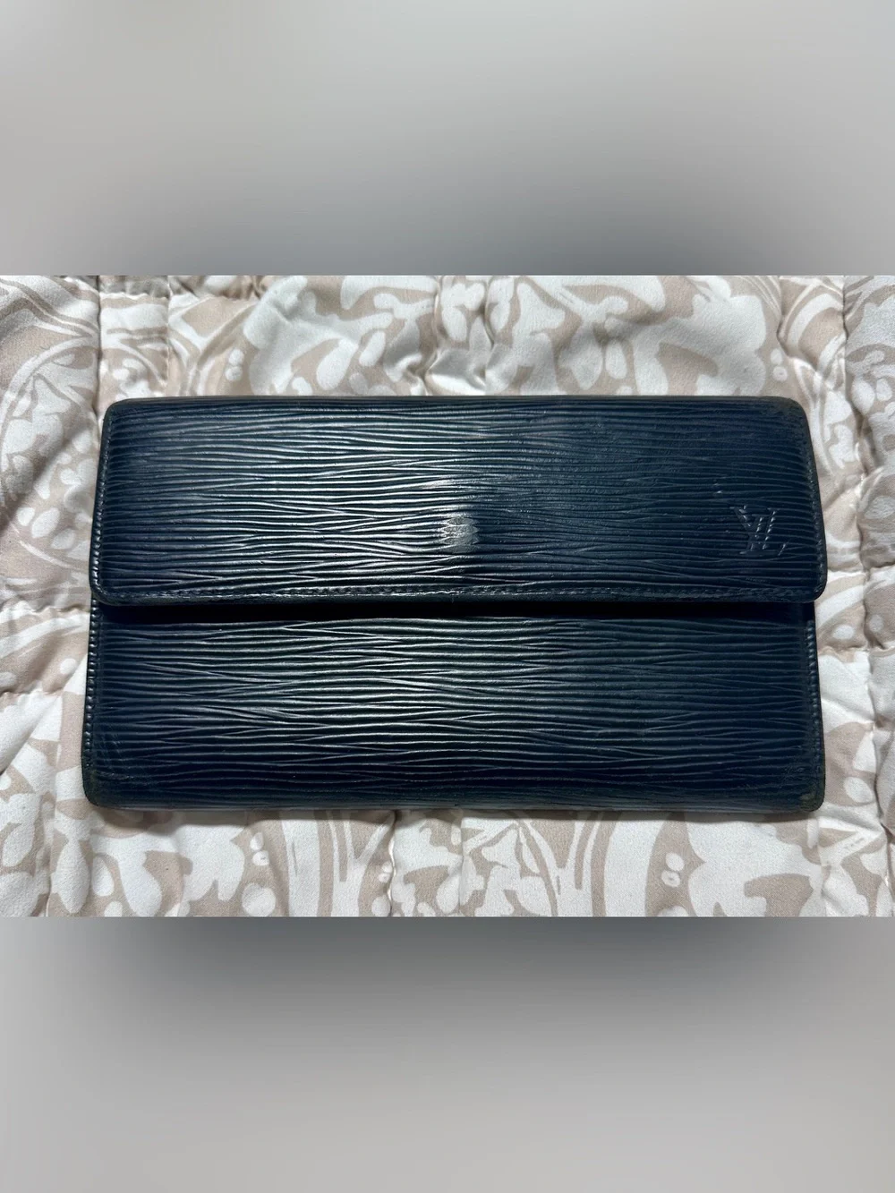 Louis Vuitton Black Epi Leather Long Wallet